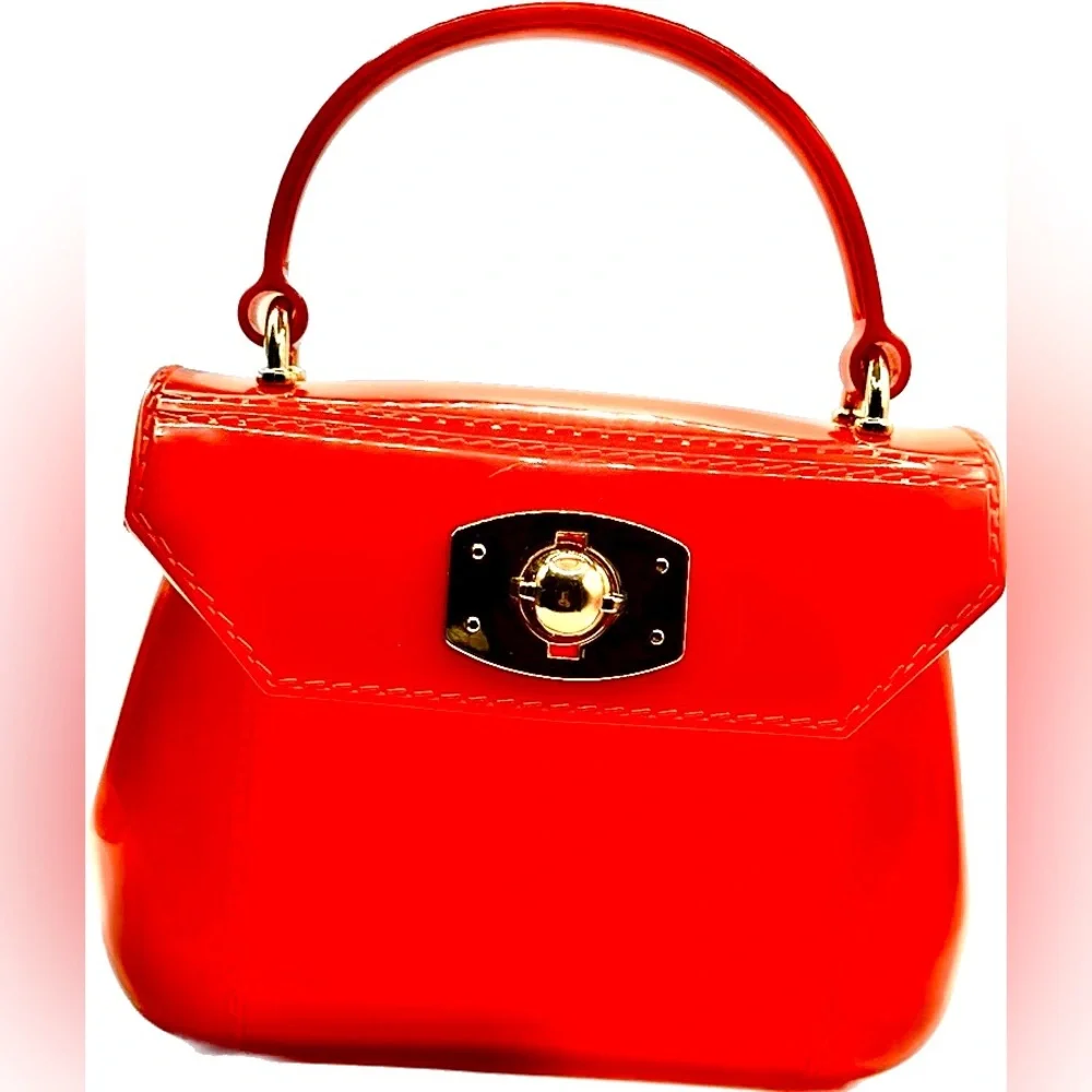Adorable Mini Red Jelly Handbag, Good Preowned Condition - Picture 1 of 7